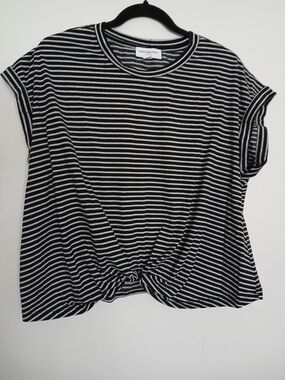 Marc New York Jeans striped twist‑front tee size XL